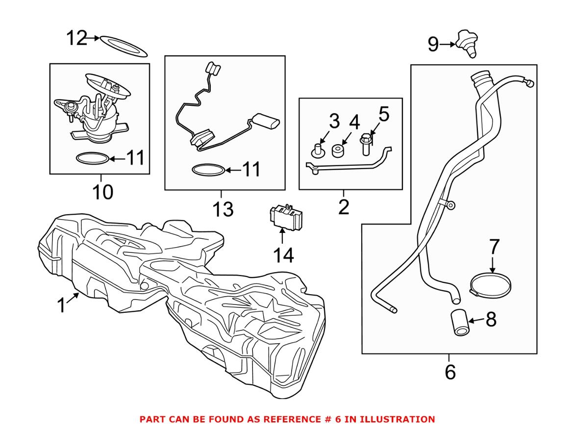 BMW Fuel Filler Neck 16117205704